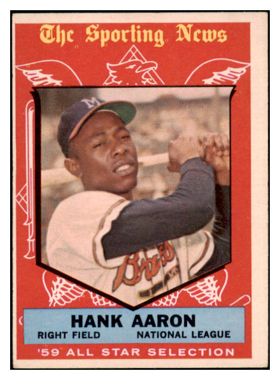 1959 Topps Baseball #561 Hank Aaron A.S. Braves EX 500834