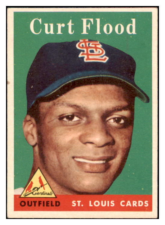 1958 Topps Baseball #464 Curt Flood Cardinals EX 500836