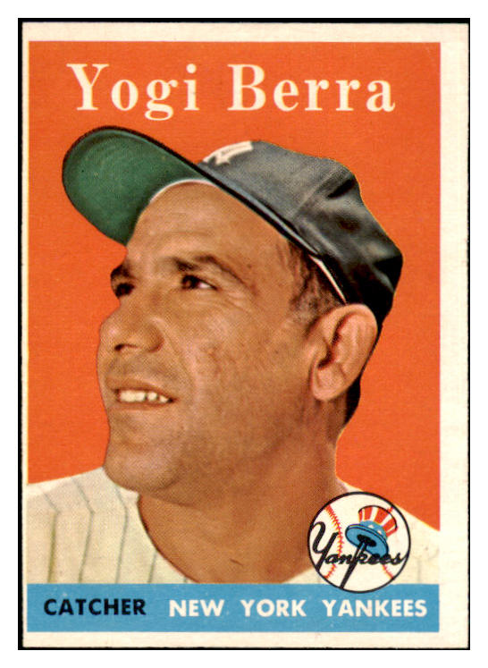 1958 Topps Baseball #370 Yogi Berra Yankees EX 500837