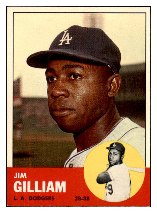1963 Topps Baseball #080 Jim Gilliam Dodgers EX-MT 500839