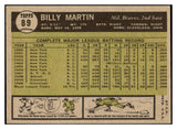 1961 Topps Baseball #089 Billy Martin Braves EX-MT 500849