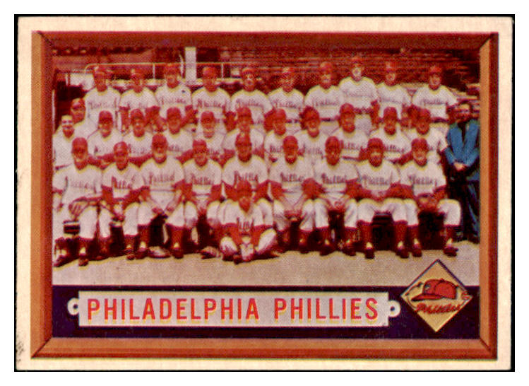 1957 Topps Baseball #214 Philadelphia Phillies Team EX 500871