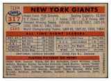 1957 Topps Baseball #317 New York Giants Team VG-EX 500877