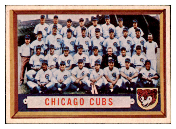 1957 Topps Baseball #183 Chicago Cubs Team EX 500879