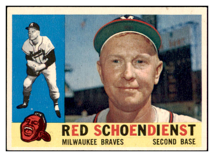 1960 Topps Baseball #335 Red Schoendienst Braves EX-MT 500891