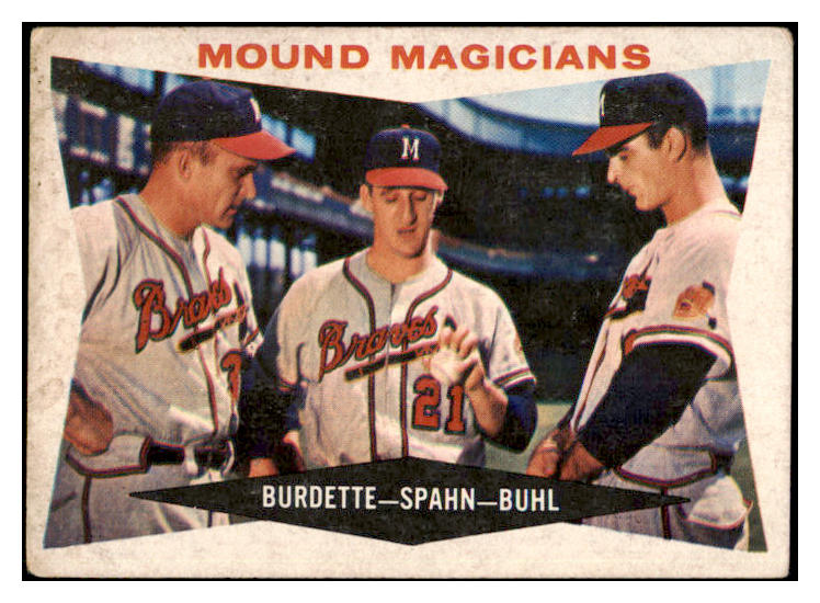 1960 Topps Baseball #230 Warren Spahn Lou Burdette GD-VG 500892