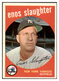 1959 Topps Baseball #155 Enos Slaughter Yankees EX-MT 500901