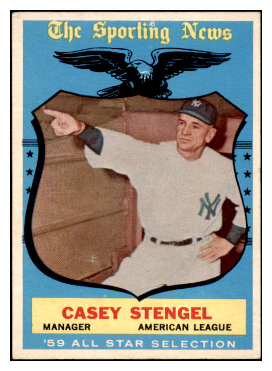 1959 Topps Baseball #552 Casey Stengel A.S. Yankees VG-EX 500904