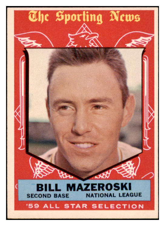 1959 Topps Baseball #555 Bill Mazeroski A.S. Pirates EX-MT 500905