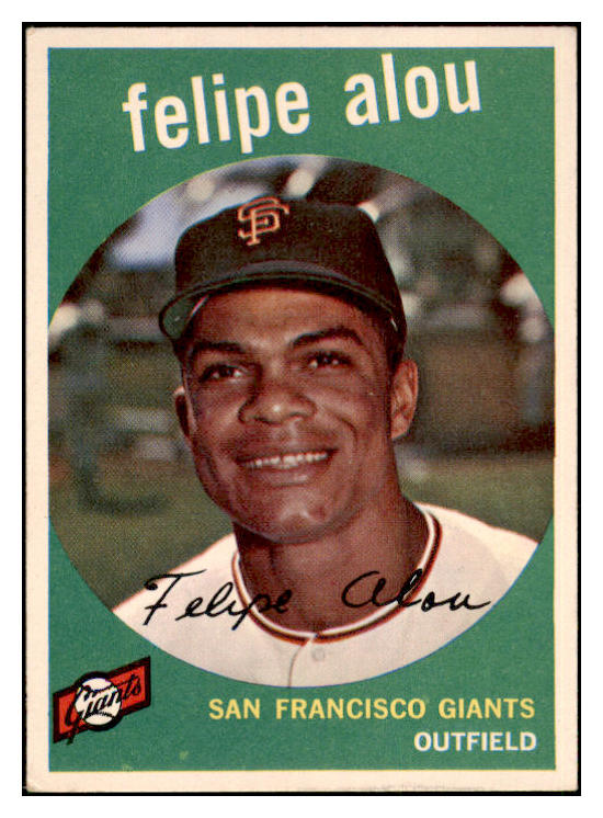 1959 Topps Baseball #102 Felipe Alou Giants EX 500910