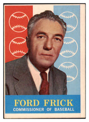 1959 Topps Baseball #001 Ford Frick Commissioner EX 500922