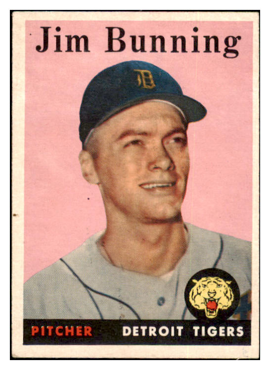 1958 Topps Baseball #115 Jim Bunning Tigers EX 500947