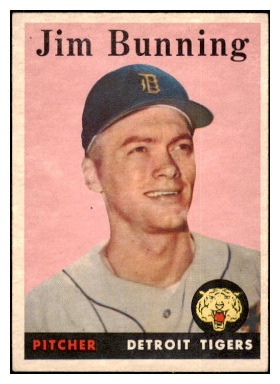 1958 Topps Baseball #115 Jim Bunning Tigers EX 500948