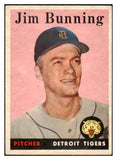 1958 Topps Baseball #115 Jim Bunning Tigers EX 500948
