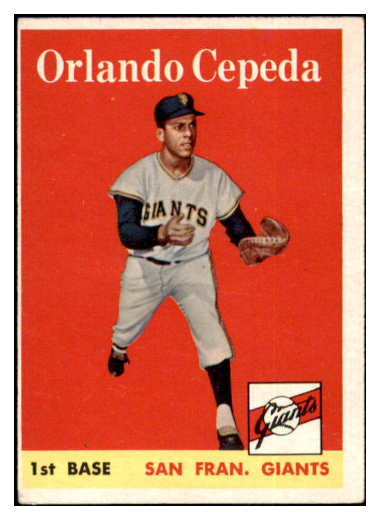 1958 Topps Baseball #343 Orlando Cepeda Giants VG-EX 500949