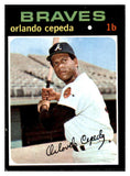 1971 Topps Baseball #605 Orlando Cepeda Braves EX 500954