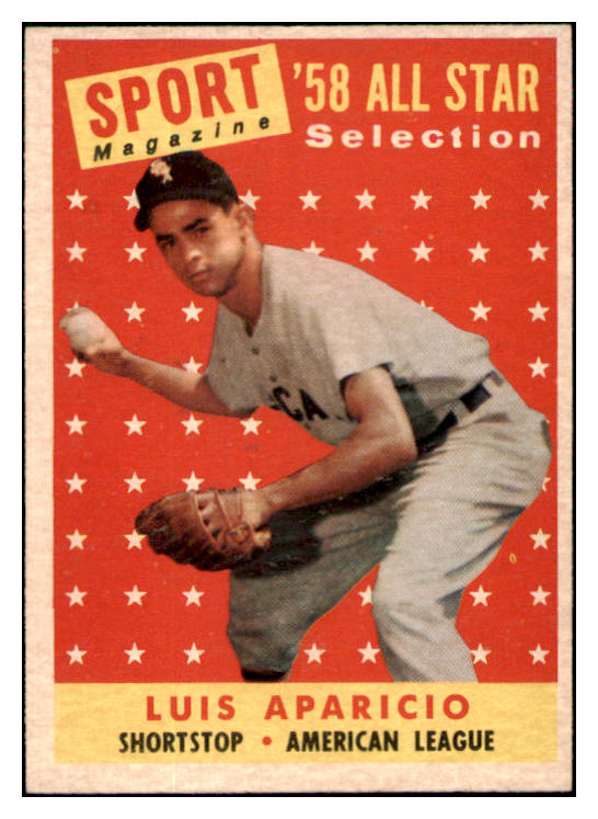 1958 Topps Baseball #483 Luis Aparicio A.S. White Sox EX-MT 500982