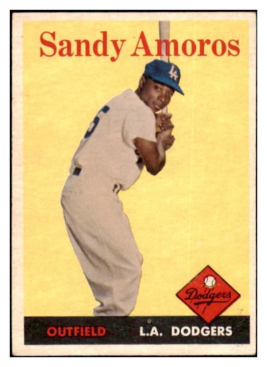 1958 Topps Baseball #093 Sandy Amoros Dodgers EX-MT 500984