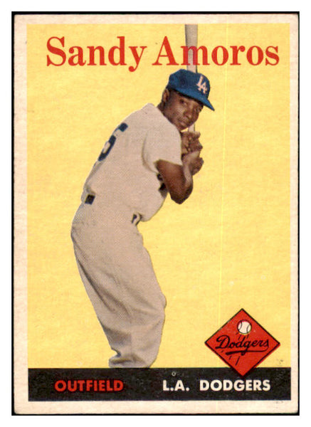 1958 Topps Baseball #093 Sandy Amoros Dodgers EX-MT 500984