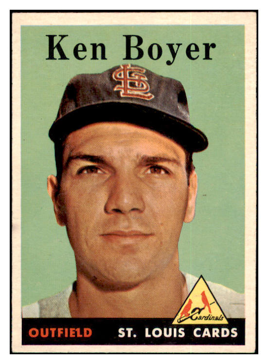 1958 Topps Baseball #350 Ken Boyer Cardinals EX 500988