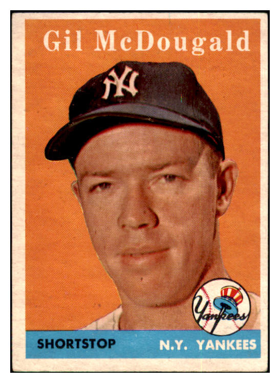 1958 Topps Baseball #020 Gil McDougald Yankees EX 500993
