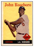 1958 Topps Baseball #042 John Roseboro Dodgers EX 500997