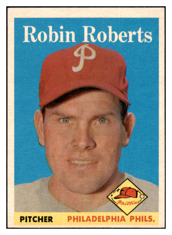 1958 Topps Baseball #090 Robin Roberts Phillies EX 500998