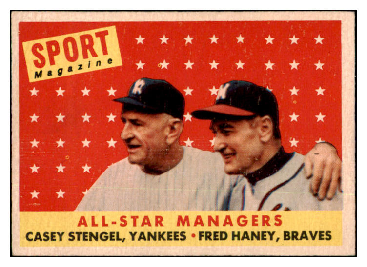 1958 Topps Baseball #475 Casey Stengel A.S. Yankees Good 501005