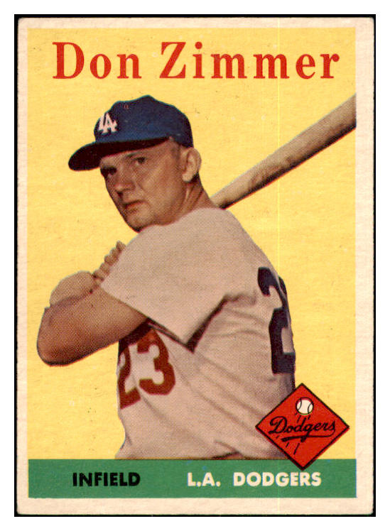 1958 Topps Baseball #077 Don Zimmer Dodgers EX-MT 501012