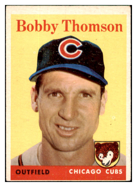 1958 Topps Baseball #430 Bobby Thomson Cubs VG-EX 501015