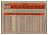 1957 Topps Baseball #215 Enos Slaughter Yankees EX-MT 501021