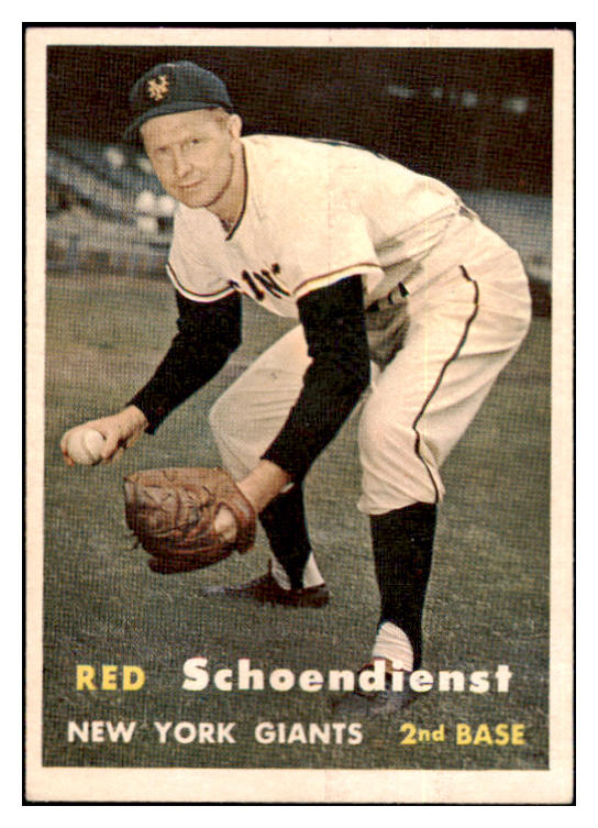 1957 Topps Baseball #154 Red Schoendienst Giants EX 501022