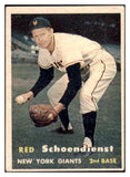 1957 Topps Baseball #154 Red Schoendienst Giants VG-EX 501023