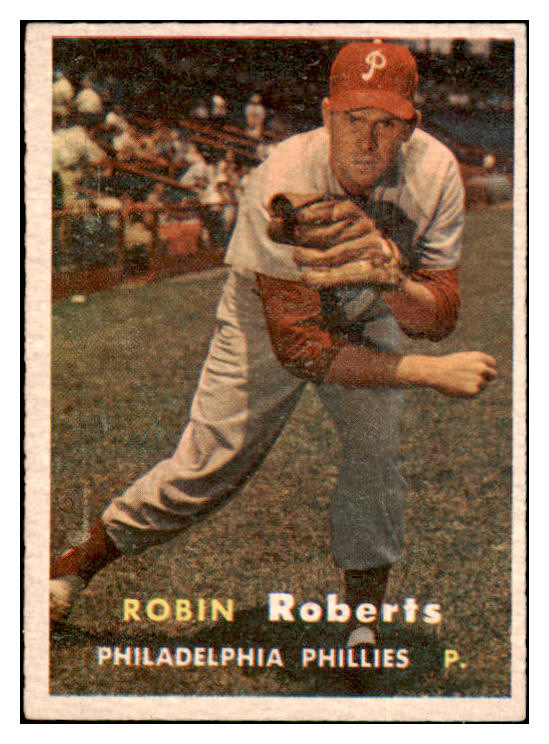 1957 Topps Baseball #015 Robin Roberts Phillies EX-MT 501026