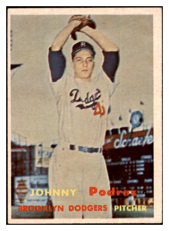 1957 Topps Baseball #277 Johnny Podres Dodgers EX-MT 501027