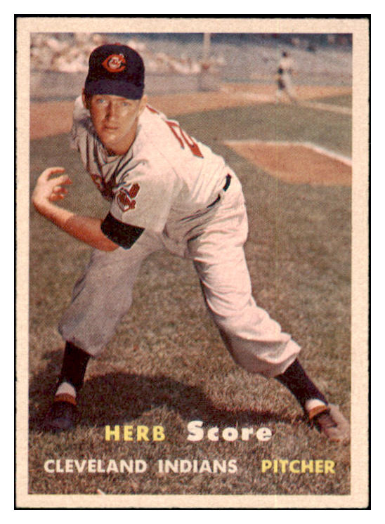 1957 Topps Baseball #050 Herb Score Indians EX-MT 501029