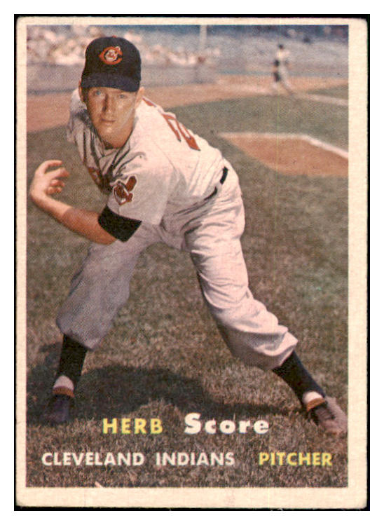 1957 Topps Baseball #050 Herb Score Indians VG-EX 501030