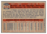 1957 Topps Baseball #272 Bobby Shantz Yankees EX 501031