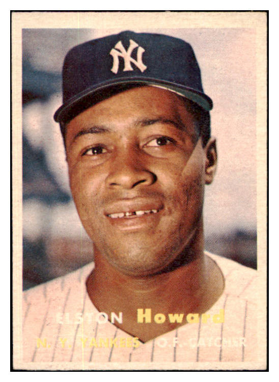 1957 Topps Baseball #082 Elston Howard Yankees EX-MT 501036