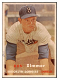 1957 Topps Baseball #284 Don Zimmer Dodgers Good 501050