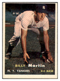 1957 Topps Baseball #062 Billy Martin Yankees EX-MT 501057