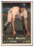 1957 Topps Baseball #062 Billy Martin Yankees EX 501061