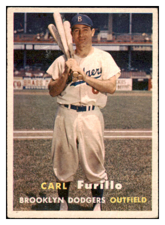1957 Topps Baseball #045 Carl Furillo Dodgers EX 501064