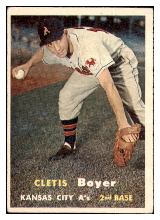 1957 Topps Baseball #121 Clete Boyer A's VG-EX 501067