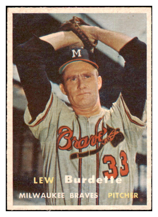 1957 Topps Baseball #208 Lou Burdette Braves EX-MT 501070