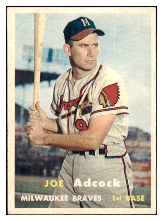 1957 Topps Baseball #117 Joe Adcock Braves EX-MT 501073
