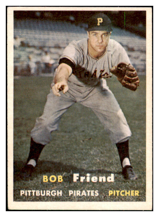 1957 Topps Baseball #150 Bob Friend Pirates EX-MT 501078