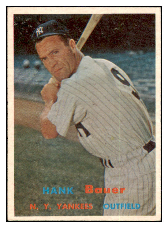 1957 Topps Baseball #240 Hank Bauer Yankees EX 501085