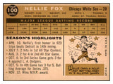 1960 Topps Baseball #100 Nellie Fox White Sox EX-MT 501091