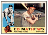 1960 Topps Baseball #420 Eddie Mathews Braves EX-MT 501094